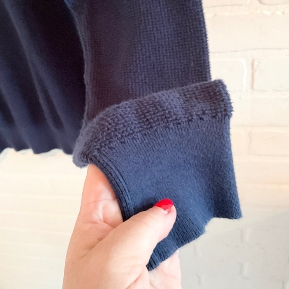 Revolve x Onia Men’s Knit Sweater Cotton/Cashmere blend Elbow patches Blue S - Picture 11 of 15